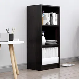 HEXA RED Brown 3 Tier Wooden Book Shelf-15