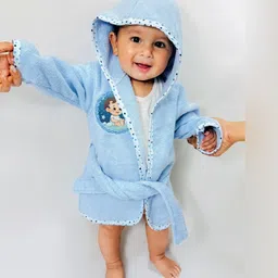 RANGOLI 550 GSM Cotton Kids Bathrobe With Adjustable Belt-image-93
