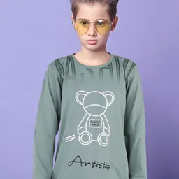 MashUp Boys Printed Raw Edge T-shirt-12