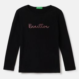 United Colors of Benetton Girls Typography Pure Cotton T-shirt-image-21