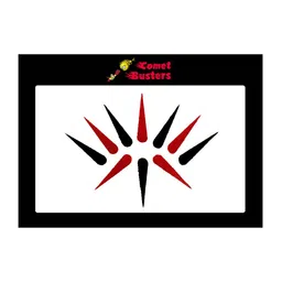 Comet Busters 10 Pcs Reusable Designer Bindis - Black & Red image 1