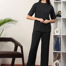 NEUDIS Short Sleeves Top & Trousers Co-Ord Set-image-50