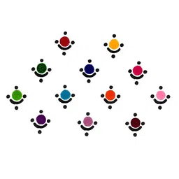 Comet Busters 12 Pcs Reusable Designer Bindis - Multicoloured image 1