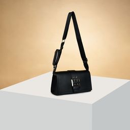 Forever Glam by Pantaloons Colourblocked PU Oversized Structured Sling Bag-13