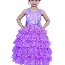 Wish little Girls Lace Fit and Flare Maxi Dress-54