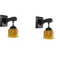 SOMIL Yellow Glass Cylinder Printed Wall Lamps-image-48