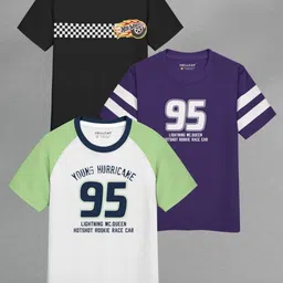 HELLCAT Boys 3 Printed Applique T-shirt-image-28