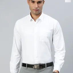 Ramraj Men Spread Collar Solid Cotton Formal Shirt-image-50