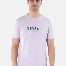 U.S. Polo Assn. Men Brand Logo Printed Tri Blend Cotton Lightweight Lounge T-shirt-image-3