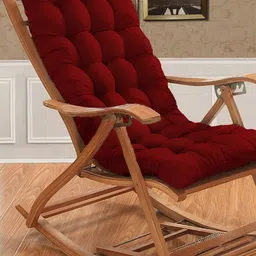 DADDY COOL Maroon Rectangle Cotton Reversible Filled Chair Cushion-picture-11