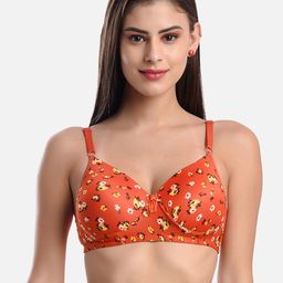 FIMS Floral Printed Full Coverage Lightly Padded Everyday Bra With All Day Comfort-19