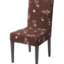 HOKIPO Brown Printed Waterproof Stretchable Chair Seat Covers-image-80