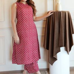 KALINI Women Abstract Printed Kurta with Palazzo-4