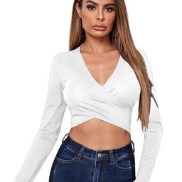 AVANOVA Sheen Wrap Crop Top-image-60
