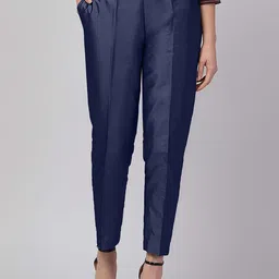 Moda Rapido Women Relaxed Easy Wash Slim Fit Cigarette Trousers-picture-35