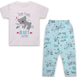 Wish Karo Unisex Kids Printed T-shirt with Pyjamas-picture-0