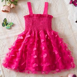 INCLUD Girls Butterfly Appliqued Smocked Sleeveless Fit & Flare Dress-image-12