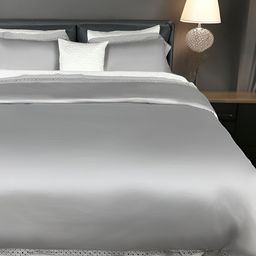 ERBA Grey & White Cotton King Size Duvet Cover-picture-29