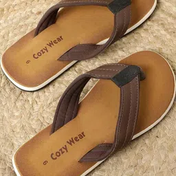 Cozy Wear Men Brown Flip Flops-picture-36