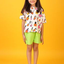 Anthrilo Girls Printed T-shirt with Shorts-24