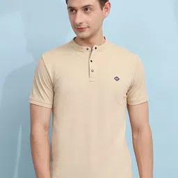 Cloak & Decker by Monte Carlo Men Henley Neck Solid T-shirt-image-41