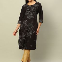 Rangriti Floral Printed Straight Kurta-image-103