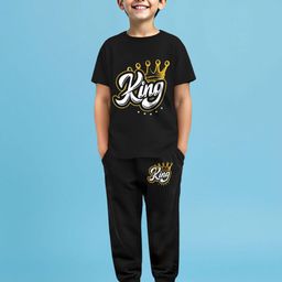 YK X Trampoline Boys Printed T-Shirt and Track Pant-image-43
