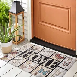 Home Centre Corsica Beige & Black Printed Anti Skid Doormat-image-82