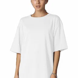 NOTWILD Women Solid Round Neck Cotton T-shirt-picture-26