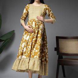 Pristyle Floral Printed Fit & Flare Maxi Dress-image-35