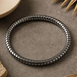 Adwitiya Collection Men Handcrafted Silver-Plated Wraparound Bracelet-image-85