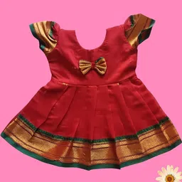Mom and Me Red Cotton Dresses-54