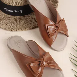 Sole Saga Women Solid Peep Toe Leather Open Toe Flats-90