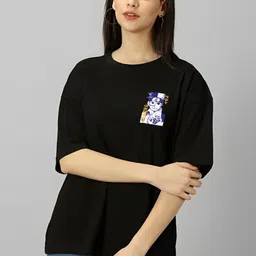 Parona Women Printed Drop-Shoulder Sleeves Pockets T-shirt-picture-17