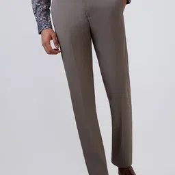 Raymond Contemporary-Fit Flat Front Formal Trousers-image-81