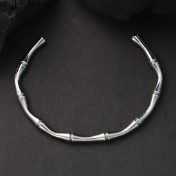 French Accent Men Silver-Plated Cuff Bracelet-image-94