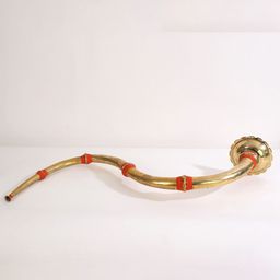 Exotic India Gold -Toned Musical Instrument Narsinga Brass Pooja Essentials-image-30