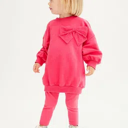 JC SPARKLE Girls Drop Shoulders Pure Cotton Sweatshirt With Leggings-image-44