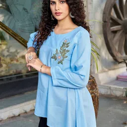 SZN Self Design Round Neck Long Sleeves Regular Tops-picture-26