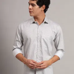 TAHVO Men Comfort Opaque Printed Casual Shirt-image-78