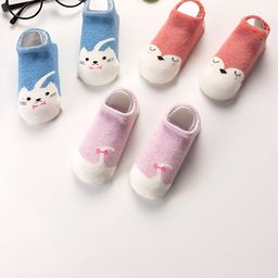 MOMISY Kids Pack Of 3 Patterned Ankle Length Socks-16