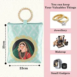 Kuber Industries Printed Structured Tote Bag with Applique image 5