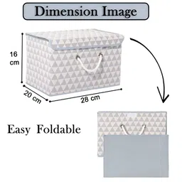 Aura Grey 2 Pieces Multipurpose Storage Box With Lid & Handle image 2