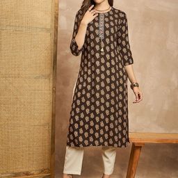 all about you Paisley Printed Straight Kurtas-22