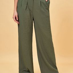 People Women Flared High-Rise Trousers-image-36