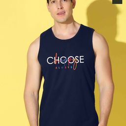 SLOWLORIS Pack Of 2 Printed Combed Cotton Gym Vests VSL26 CMB(CHS NAVY)(ADV OLIVE)-image-77
