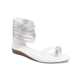 Padchin Women Embellished Party Gladiators Flats-image-47