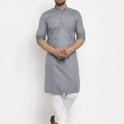Attigo Men Mandarin Collar Kurta-image-64