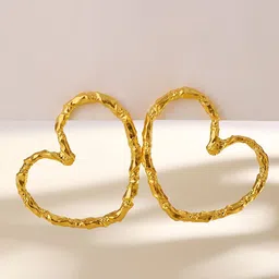 StyleCast x Revolte Gold-Plated Heart Shaped Chunky Drop Earrings-24