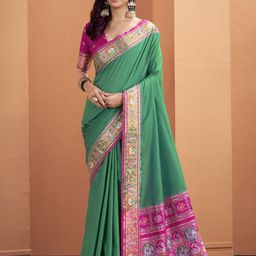 MAHALASA Pure Silk Patola Saree-image-9